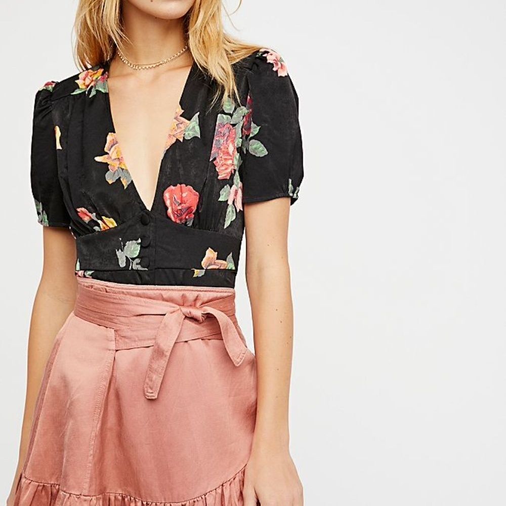 Free People FP One Tuxedo Mini Skirt Sz 4